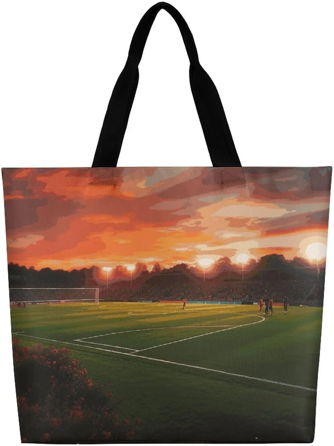Large Capacity Shopping Bag Shells And Sand Canvas Grocery Bags Foldable Tote Bag