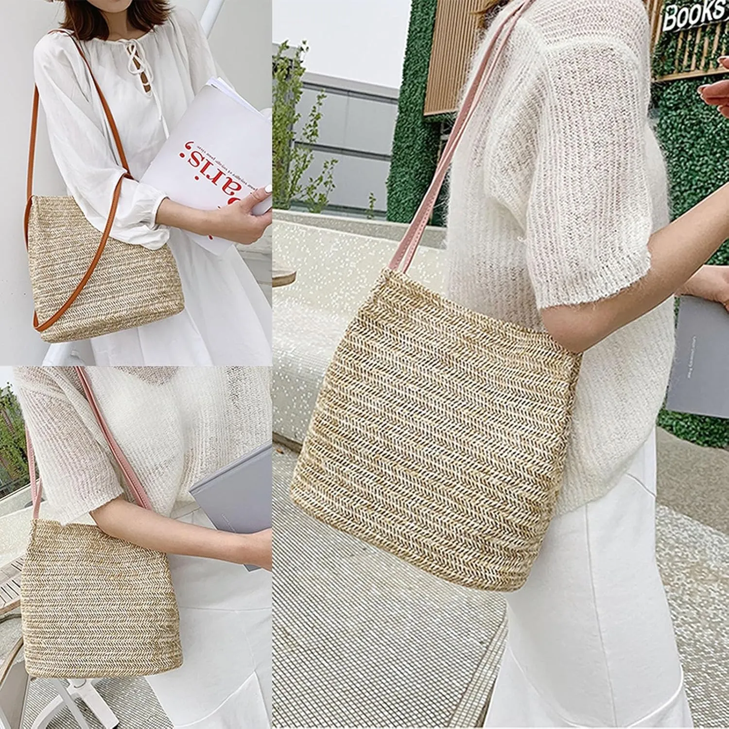 Large Insulated Tote Bag Big Bags Handmade Woven Tote Travel Handbags Shopping Hand Bags Hand Bags