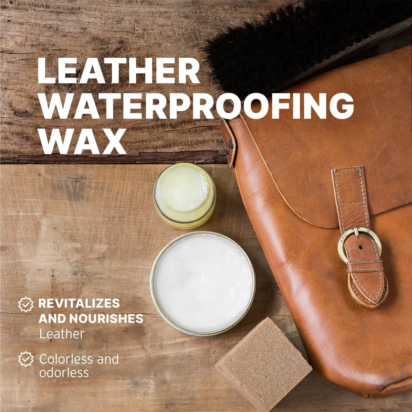 Leather Waterproofing Wax - Premium Protection for Jackets, Shoes, Boots, Hats & More, Easy To Use, 8 oz