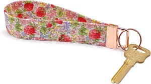 LNKRE JEWELRY Fabric Wristlet Keychain Holder, Short Lanyard for Keys, Wallet and Car Accessories