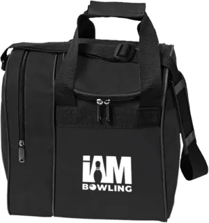 Logo Infusion Bowling Ball Bag with Shoe Compartment, Holds up to Size 11 Shoes and one bowling ball, Black