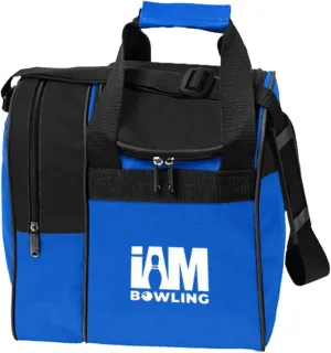 Logo Infusion Bowling Ball Bag with Shoe Compartment, Holds up to Size 11 Shoes and one bowling ball, Royal