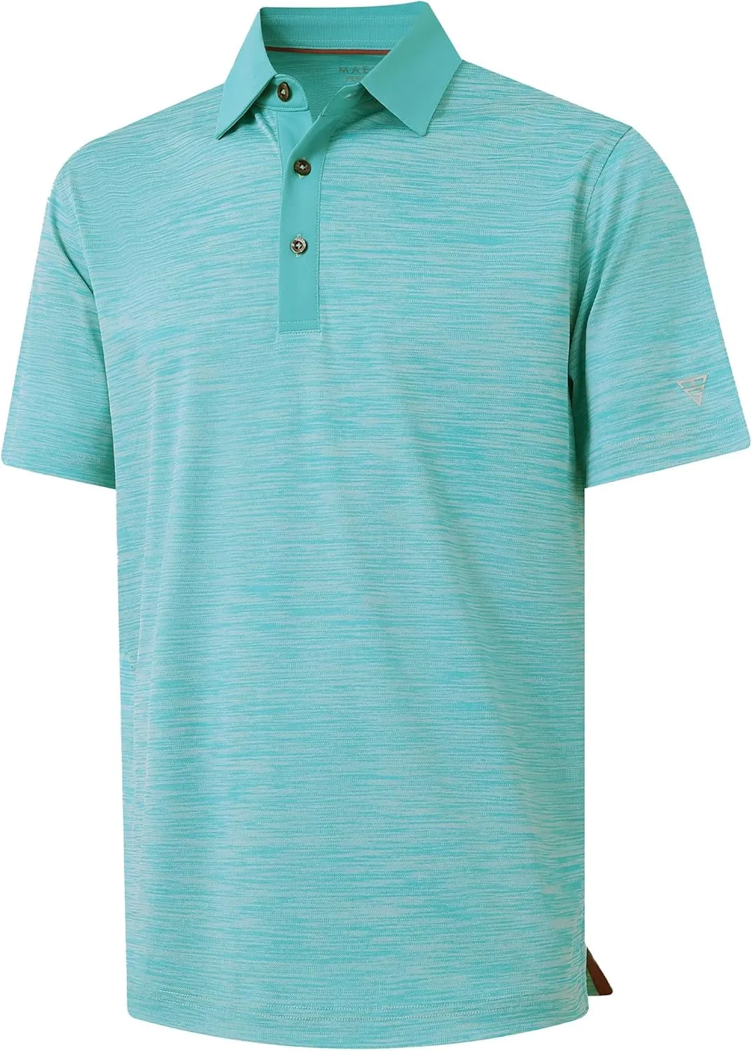 M MAELREG Golf Shirts for Men Dry Fit Short Sleeve Casual Performance Moisture Wicking Heather Pique Collared Polo Shirts