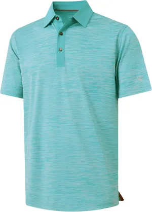 M MAELREG Golf Shirts for Men Dry Fit Short Sleeve Casual Performance Moisture Wicking Heather Pique Collared Polo Shirts