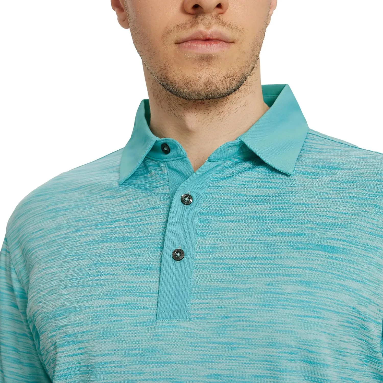 M MAELREG Golf Shirts for Men Dry Fit Short Sleeve Casual Performance Moisture Wicking Heather Pique Collared Polo Shirts