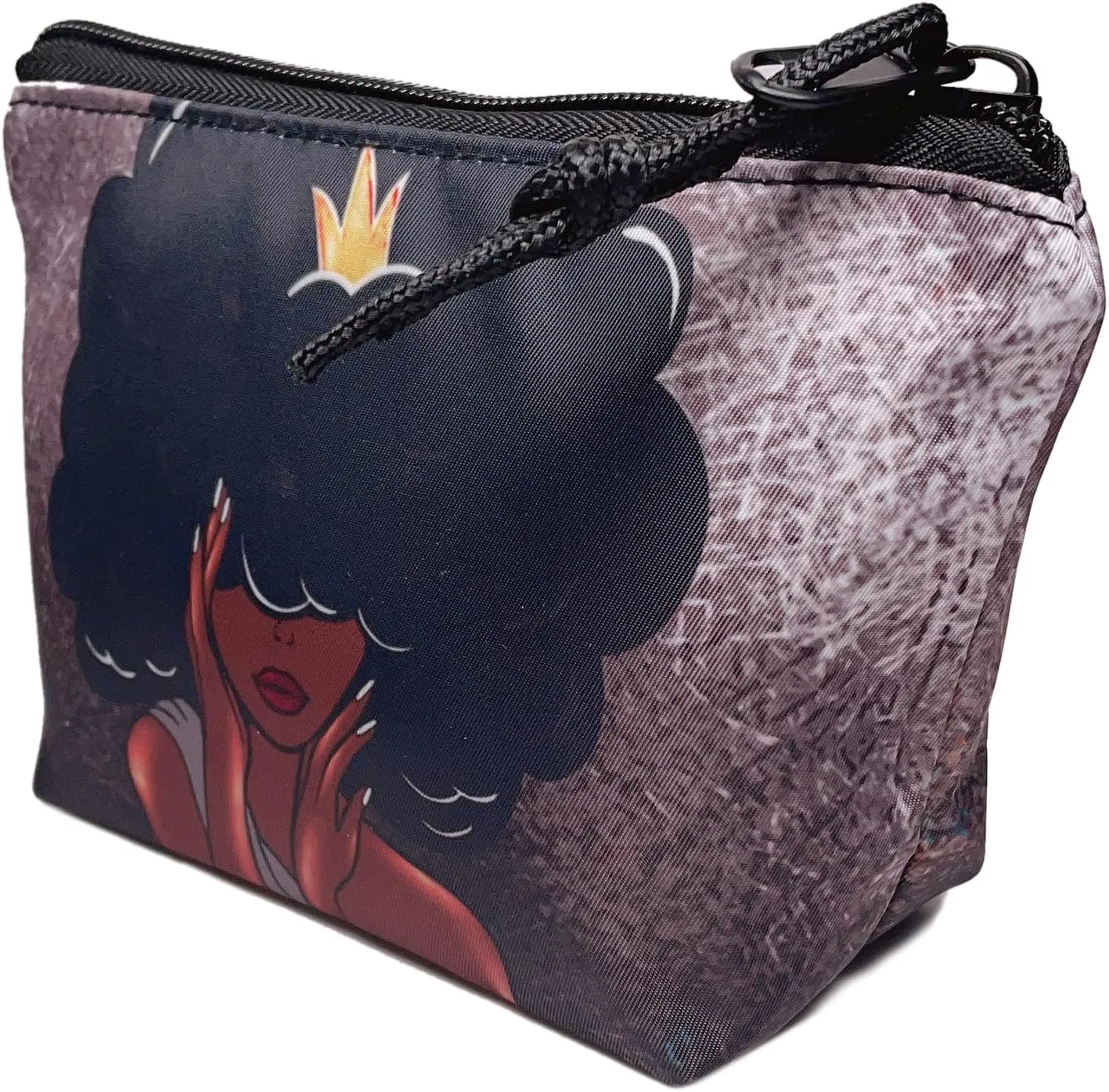 Makeup Bag Cosmetic Bag 2 Pieces for Women Travel Toiletry Bag Large Capacity Accessories Organizer Sassy Black Queen African American Ladies Gifts