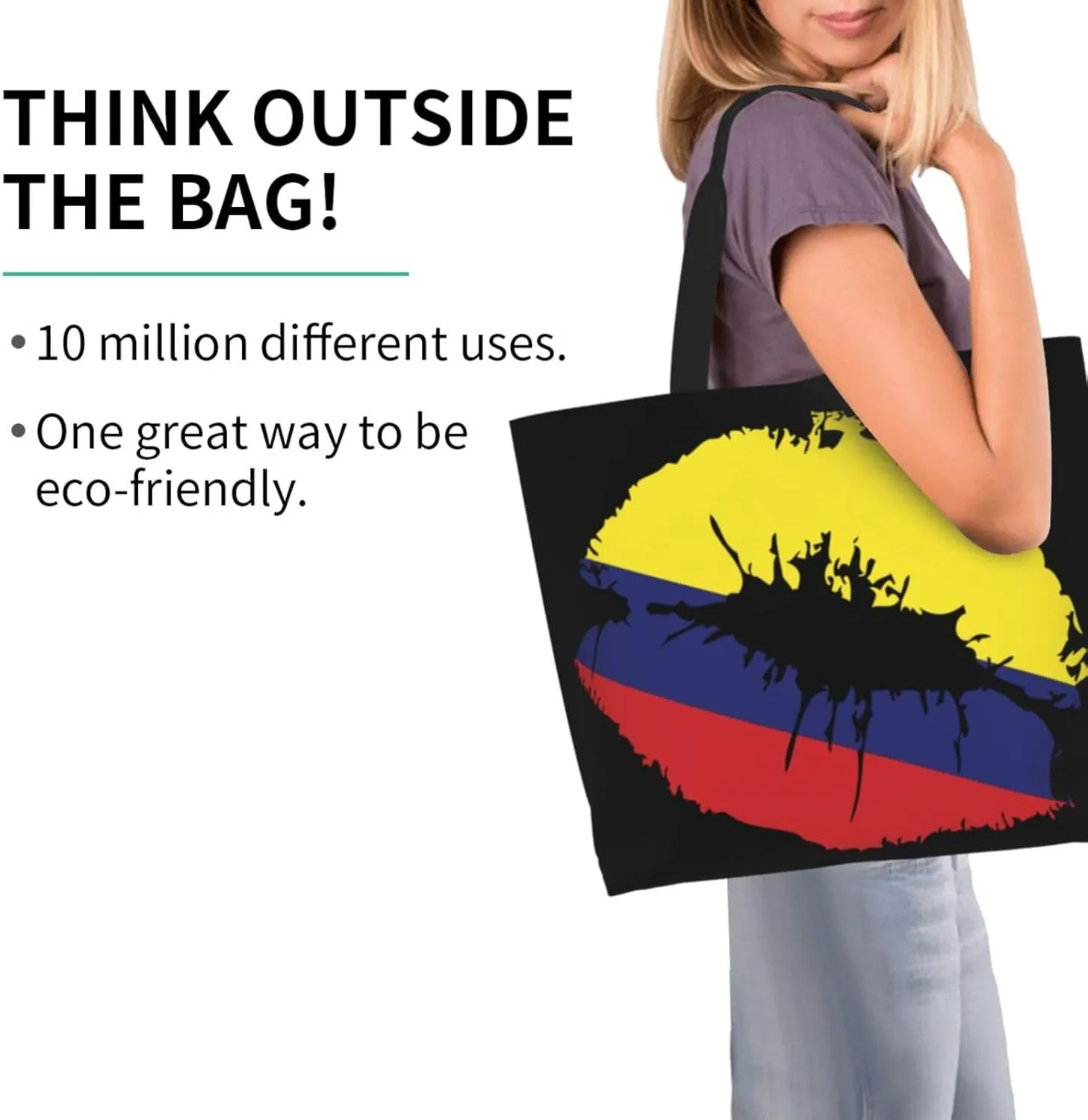 Marriage Colombian Married Flag Women's Tote Bag Large Capacity Single Shoulder Bags Handbag for Shopping Work