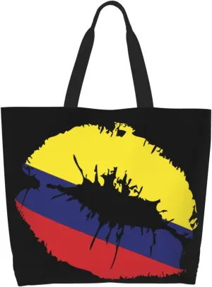Marriage Colombian Married Flag Women's Tote Bag Large Capacity Single Shoulder Bags Handbag for Shopping Work