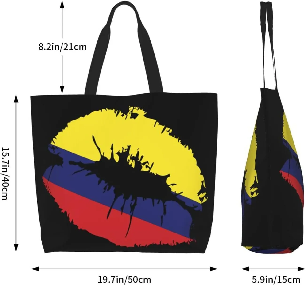 Marriage Colombian Married Flag Women's Tote Bag Large Capacity Single Shoulder Bags Handbag for Shopping Work