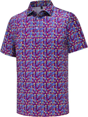 Men's Golf Polo Shirts Short Sleeve Performance Moisture Wicking Quick Dry Golf Polo Shirts for Men
