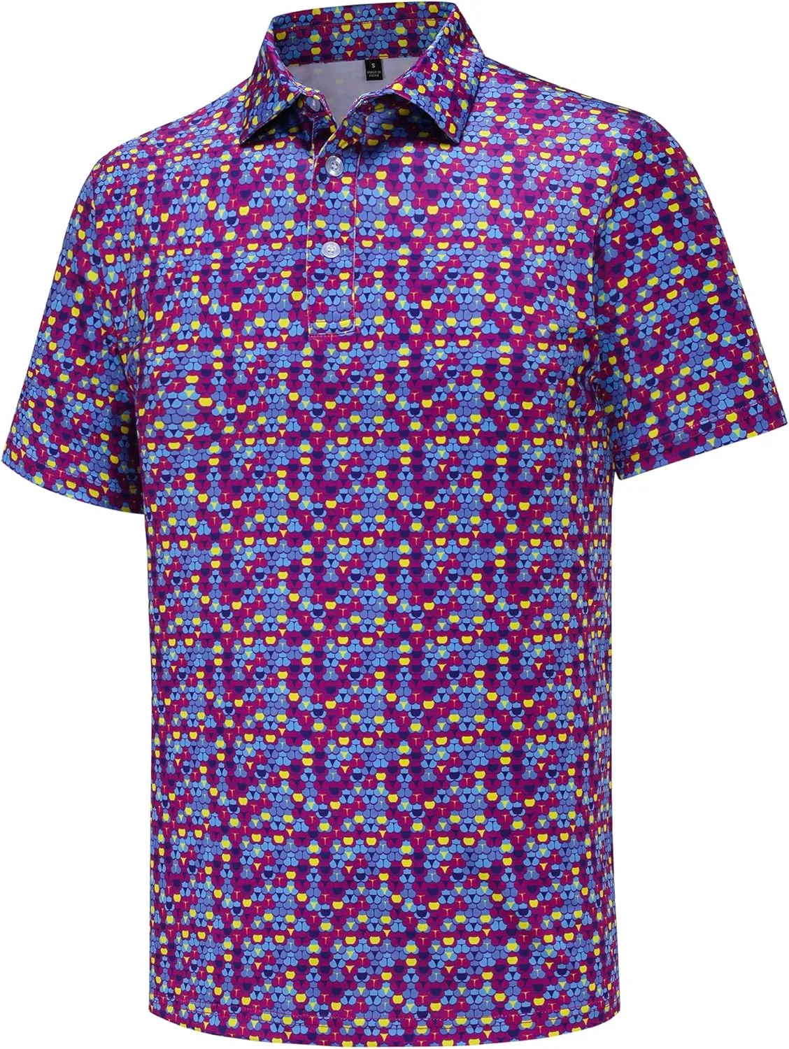Men's Golf Polo Shirts Short Sleeve Performance Moisture Wicking Quick Dry Golf Polo Shirts for Men