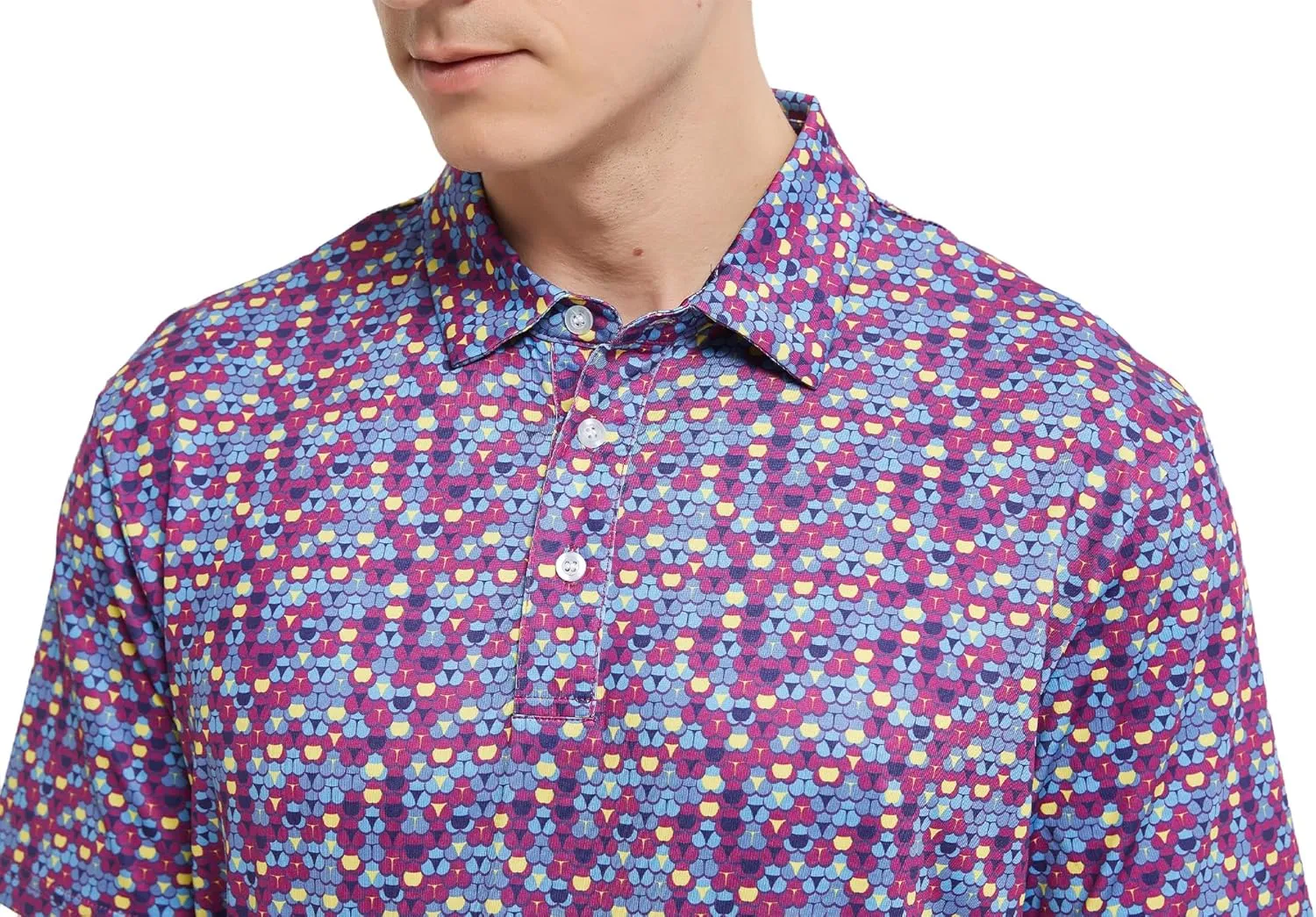 Men's Golf Polo Shirts Short Sleeve Performance Moisture Wicking Quick Dry Golf Polo Shirts for Men