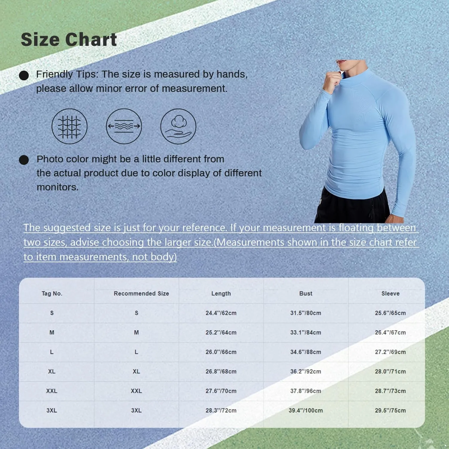 Men's Long Sleeve Compression Rash Guard Mock Neck Swimming Shirts UPF 50  Quick Dry Athletic Workout T-Shirts