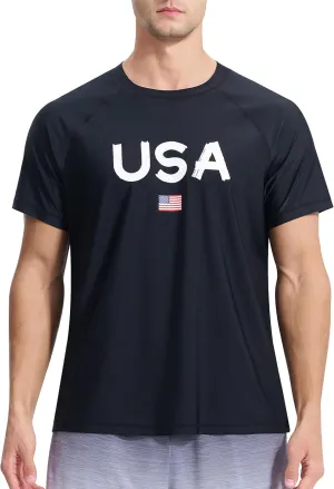 Men's Rash Guard Swim Shirts Summer UPF 50  UV Sun Protection Quick Dry Beach Fishing Water Shirts T Shirts for Men