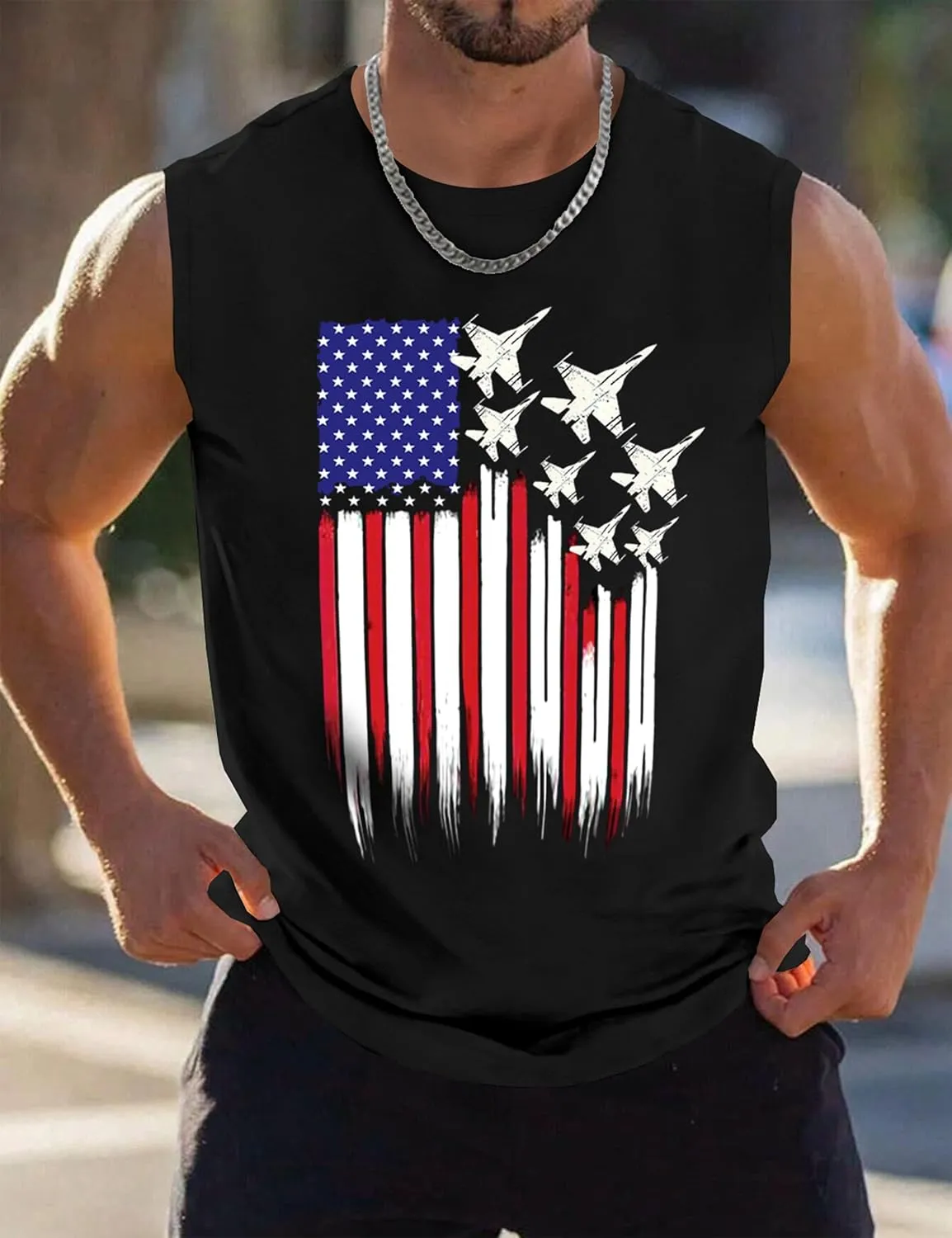 Men's Tank Tops Graphic Tank Tops for Men Summer Hawaiian Palm Tree Sleeveless Muscle Gym Shirt Mens Beach Tank Tops
