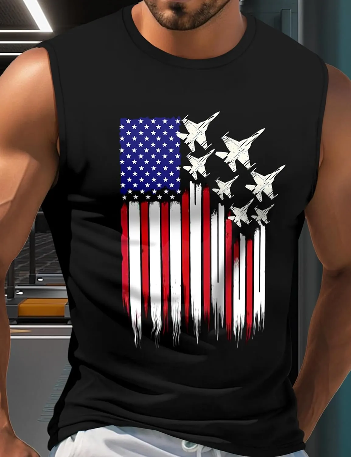 Men's Tank Tops Graphic Tank Tops for Men Summer Hawaiian Palm Tree Sleeveless Muscle Gym Shirt Mens Beach Tank Tops
