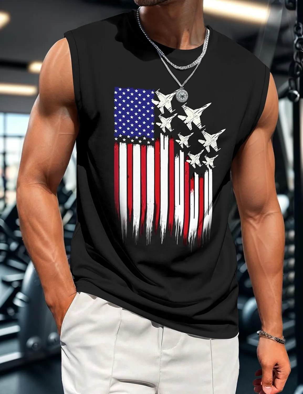 Men's Tank Tops Graphic Tank Tops for Men Summer Hawaiian Palm Tree Sleeveless Muscle Gym Shirt Mens Beach Tank Tops