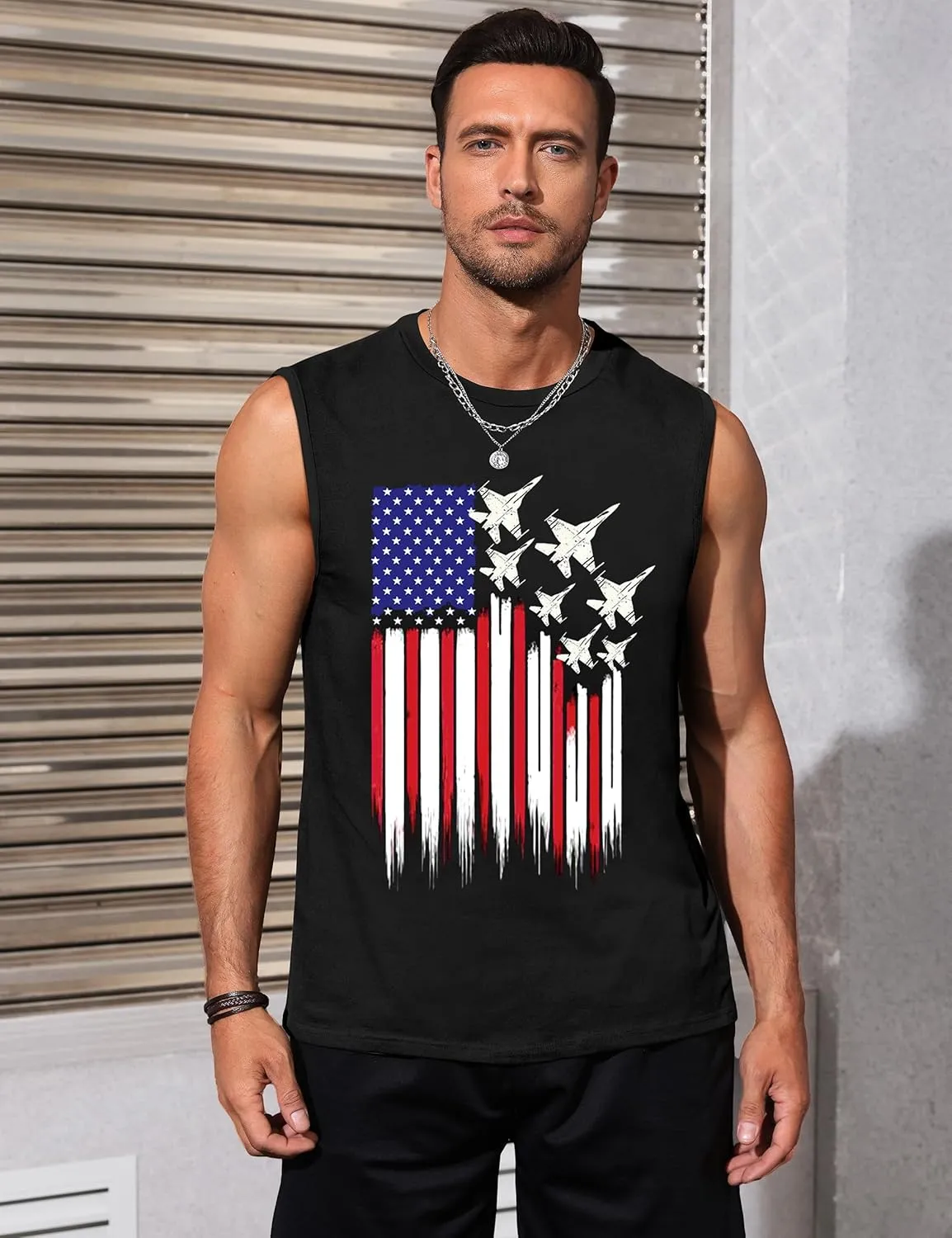 Men's Tank Tops Graphic Tank Tops for Men Summer Hawaiian Palm Tree Sleeveless Muscle Gym Shirt Mens Beach Tank Tops