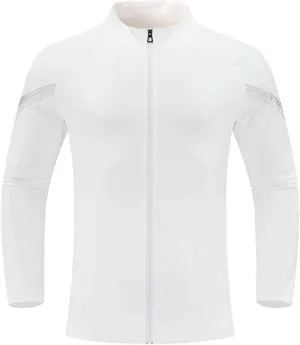 Mens Zip Up Sports Shirts Slim Fit Long Sleeve Quick Dry Elastic Shirts for Men Running Gym Athletic Outwear