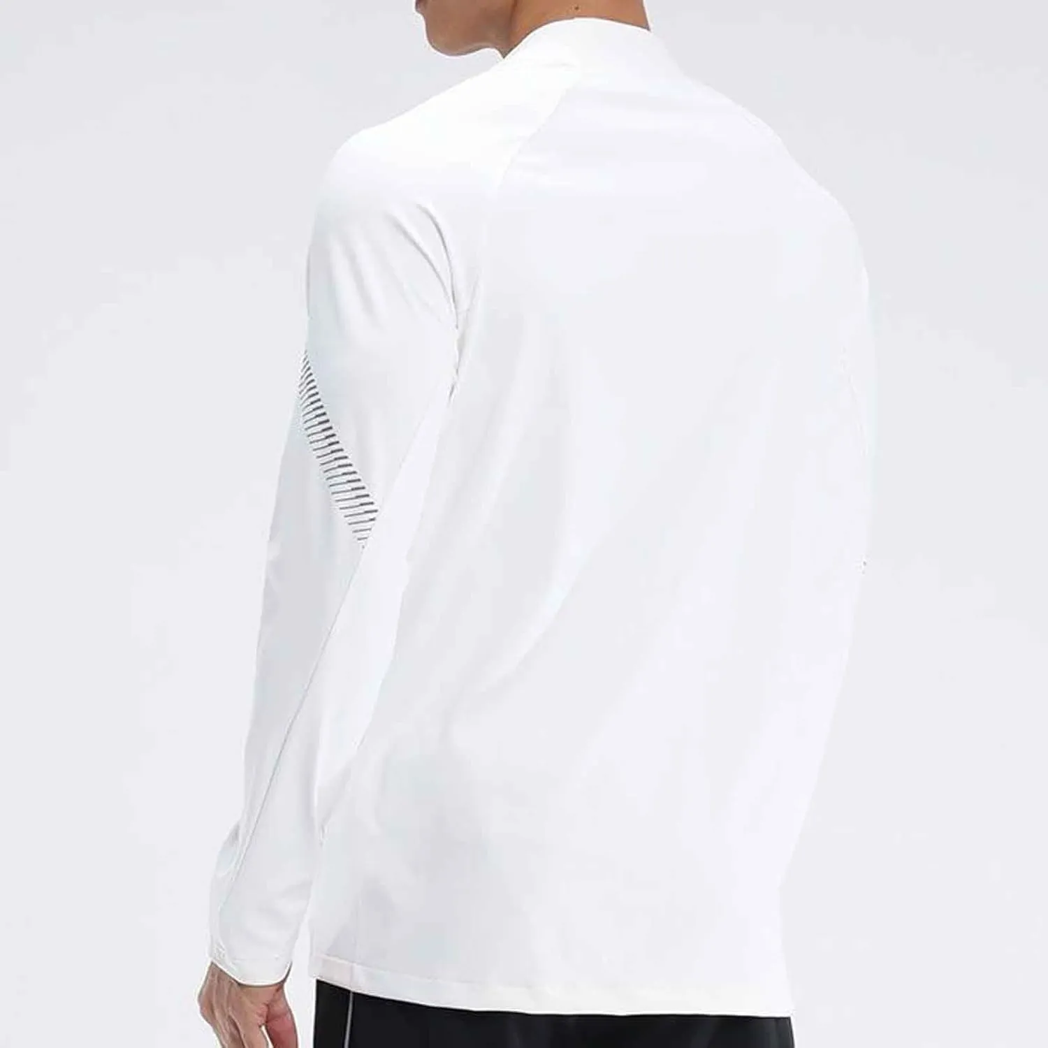 Mens Zip Up Sports Shirts Slim Fit Long Sleeve Quick Dry Elastic Shirts for Men Running Gym Athletic Outwear