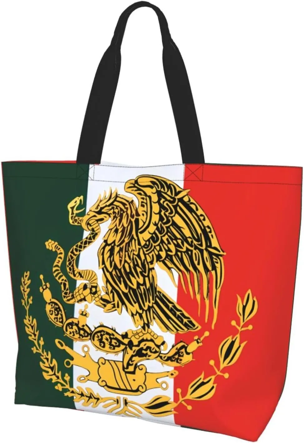 Mexico Mexican Eagle Flag Women's Tote Bag Large Capacity Single Shoulder Bags Handbag for Shopping Work