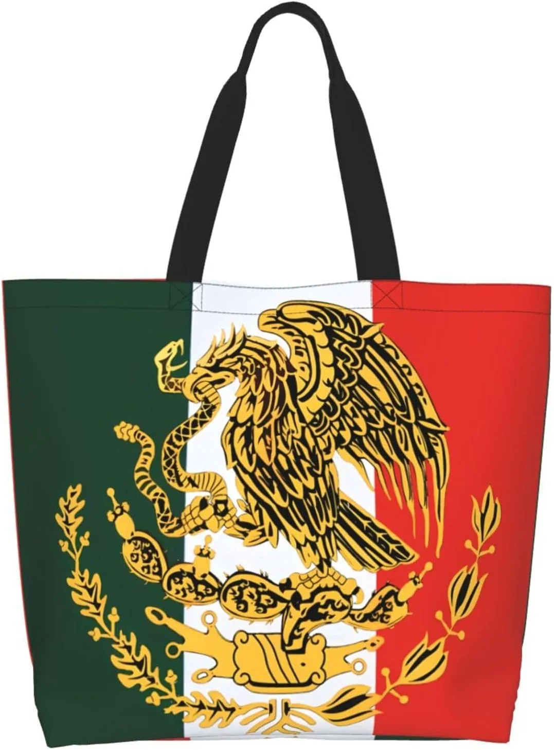 Mexico Mexican Eagle Flag Women's Tote Bag Large Capacity Single Shoulder Bags Handbag for Shopping Work