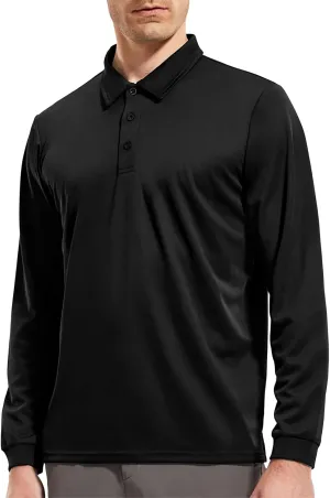 MIER Men's Quick Dry Polo Shirts Polyester Casual Collared Shirts Short Sleeve, Moisture-Wicking, Sun Protection