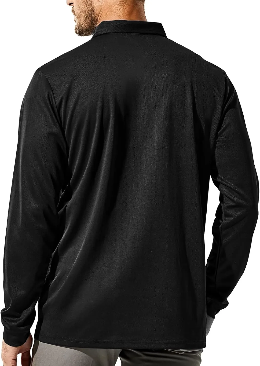 MIER Men's Quick Dry Polo Shirts Polyester Casual Collared Shirts Short Sleeve, Moisture-Wicking, Sun Protection