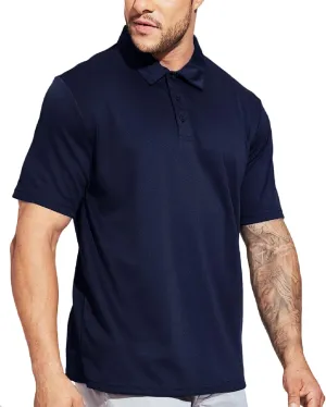 MIER Men's Quick Dry Polo Shirts Polyester Casual Collared Shirts Short Sleeve, Moisture-Wicking, Sun Protection