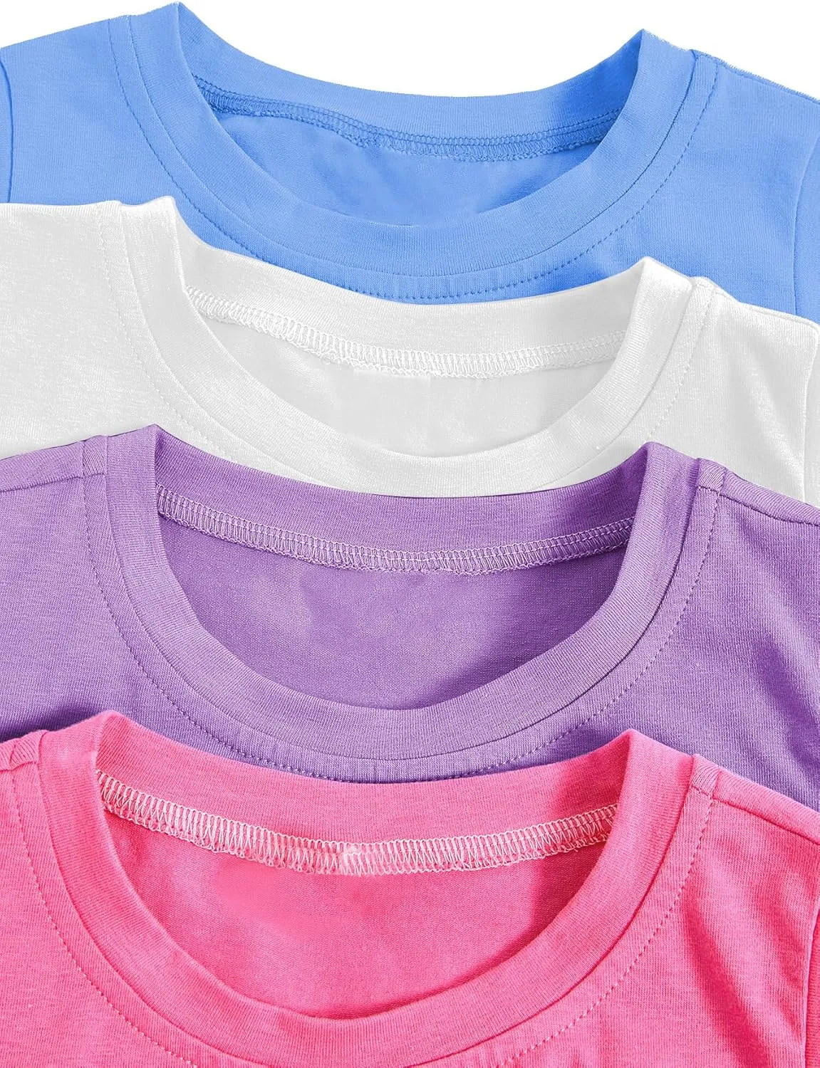 Milumia Girl's 4 Pack Dance Tops Ruched Knot Side Solid Round Neck Crop Tank Tops