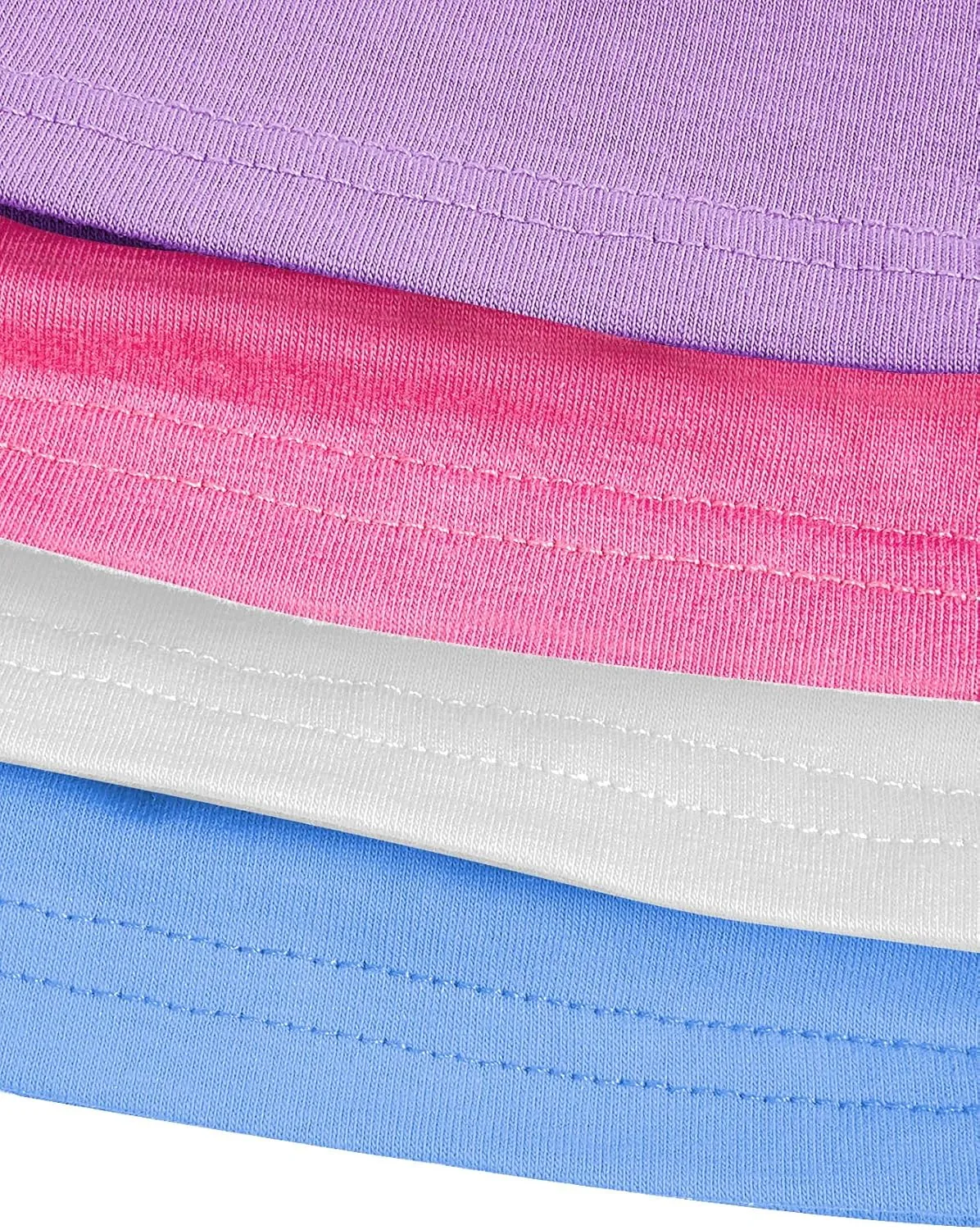 Milumia Girl's 4 Pack Dance Tops Ruched Knot Side Solid Round Neck Crop Tank Tops