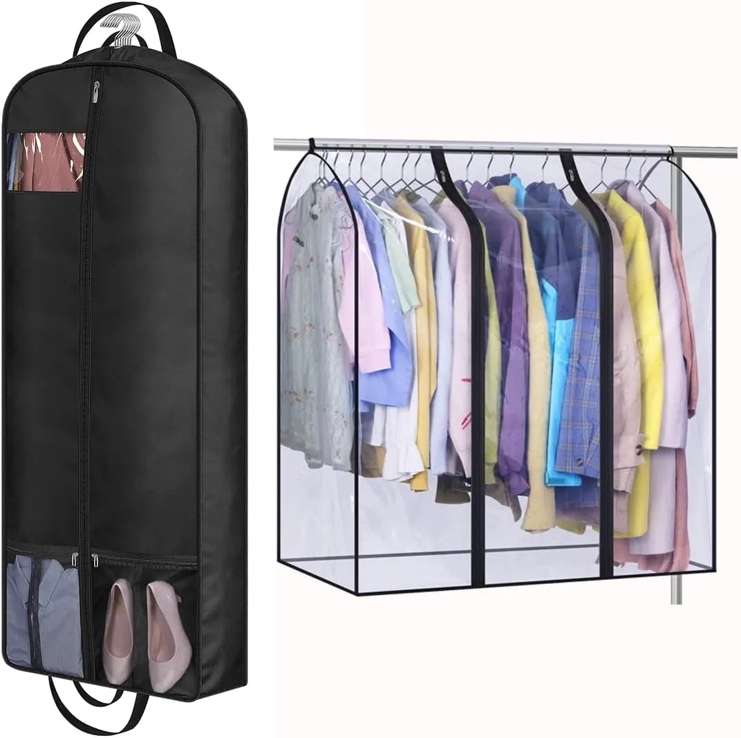 MISSLO 60" Garment Bags for Travel   40" Hanging Garment Bags