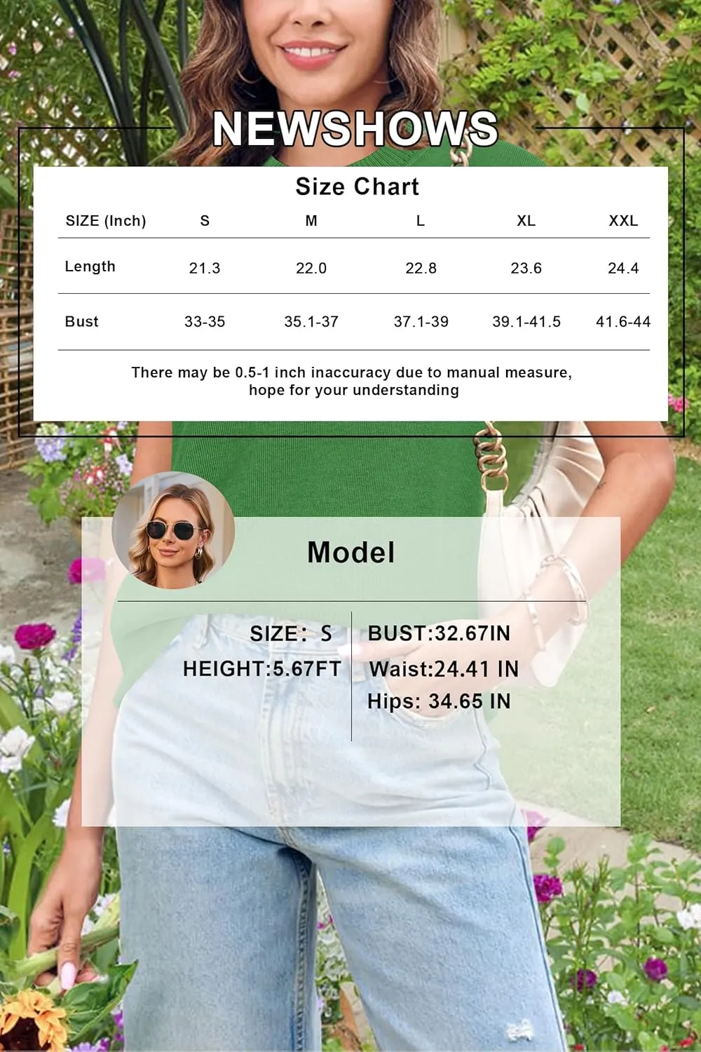 Newshows Womens 2024 Summer Tops Spring Sweater Vest Cap Sleeve Crewneck Business Casual Outfits Knit Dressy Shirts Trendy