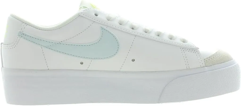 Nike Womens Blazer Low Platform DJ0292-112 Shoes 'Blue Tint/Lemon-Twist'
