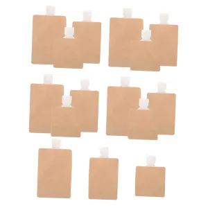 NOLITOY Portable Lotion Packing Bags 15pcs Travel Toiletries Bag Kraft Pouch Cosmetics