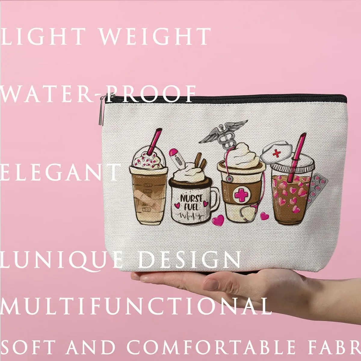 Nurse Gifts Makeup Bag Nurse Accessories for Work Nurse Gifts Nursing Accessories for Nurses Nurse Week Appreciation Gifts for Women Friend Coworker Girls Graduation Birthday Christmas Nurse Day
