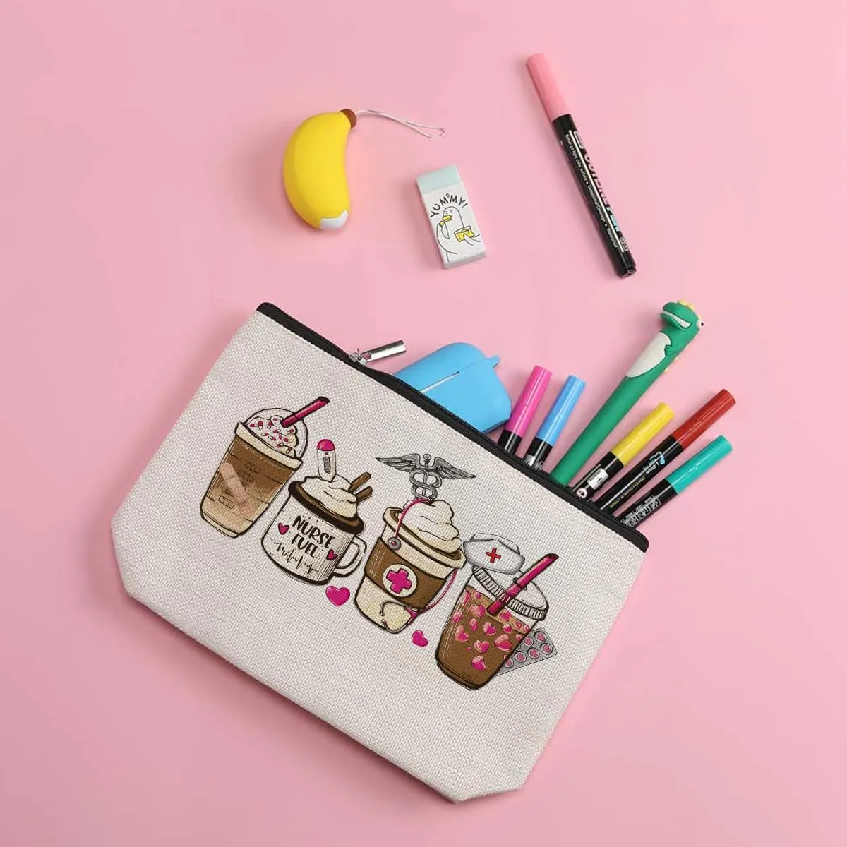 Nurse Gifts Makeup Bag Nurse Accessories for Work Nurse Gifts Nursing Accessories for Nurses Nurse Week Appreciation Gifts for Women Friend Coworker Girls Graduation Birthday Christmas Nurse Day