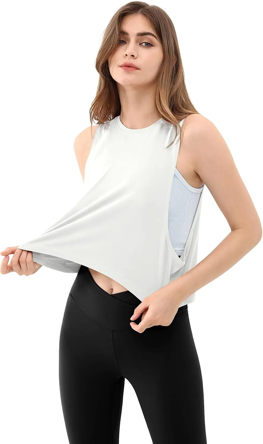 ODODOS 3-Pack Loose Tank Tops for Women Sleeveless Gym Athletic Workout Tops Yoga Shirts