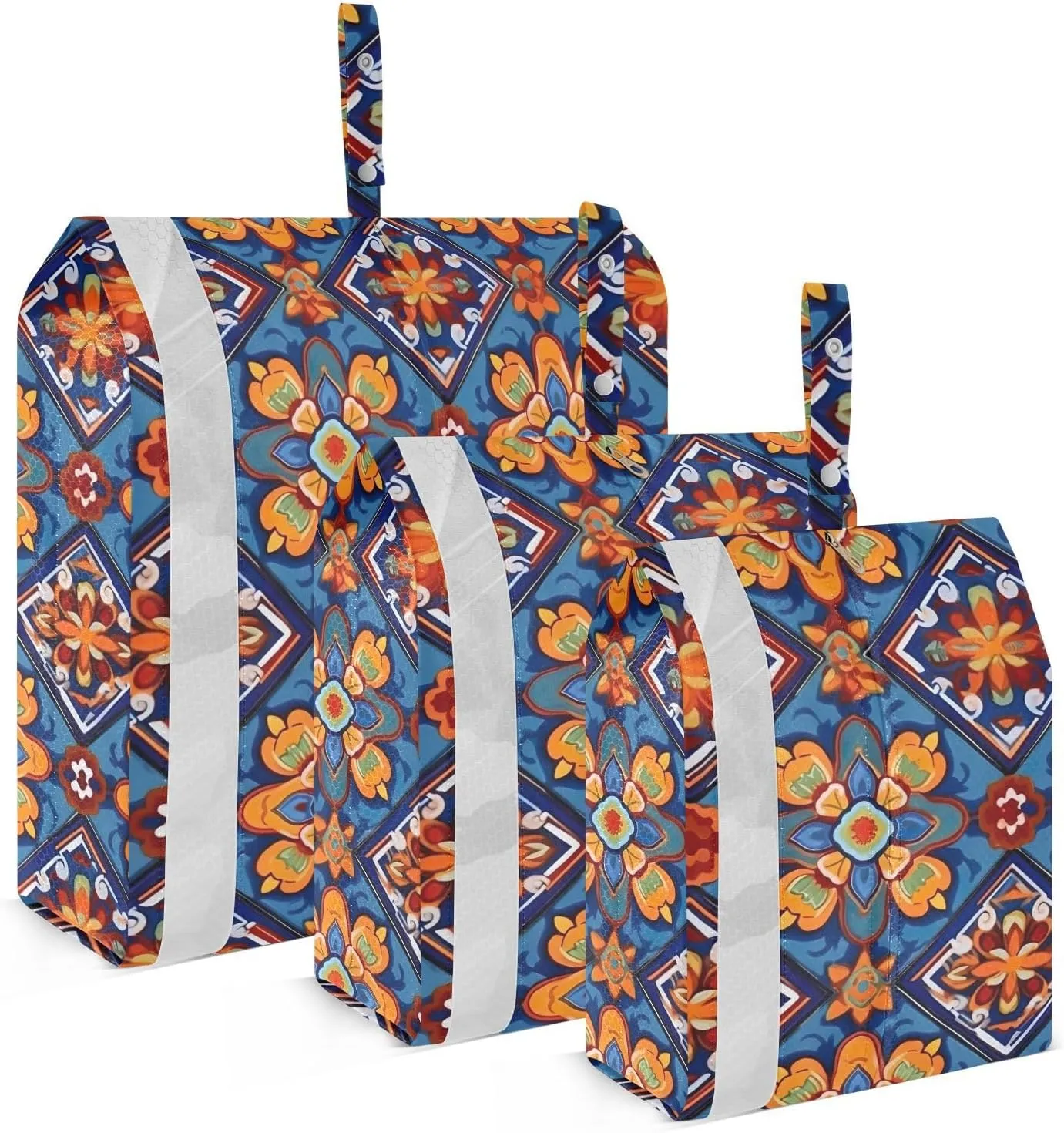 Orange Talavera Packing Cubes for Travel 3 Set Packing Bags Luggage Accessories for Organization