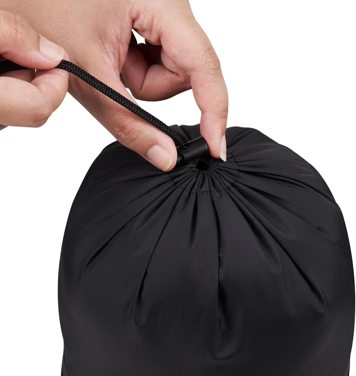 PALTERWEAR Drawstring Bag - UltraLight Nylon Cinch and Ditty Pouch For Storage, Outdoor, Sandals and Shoes (5 pack, Black, 10 x 15 inch)
