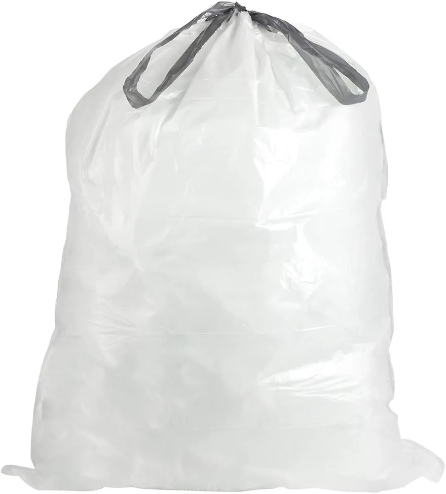 Plasticplace 13 Gallon White Drawstring Trash Bags  1.2 Mil  Lavender and Soft Vanilla Scented Garbage Can Liners  24" x 31" (50 Count)