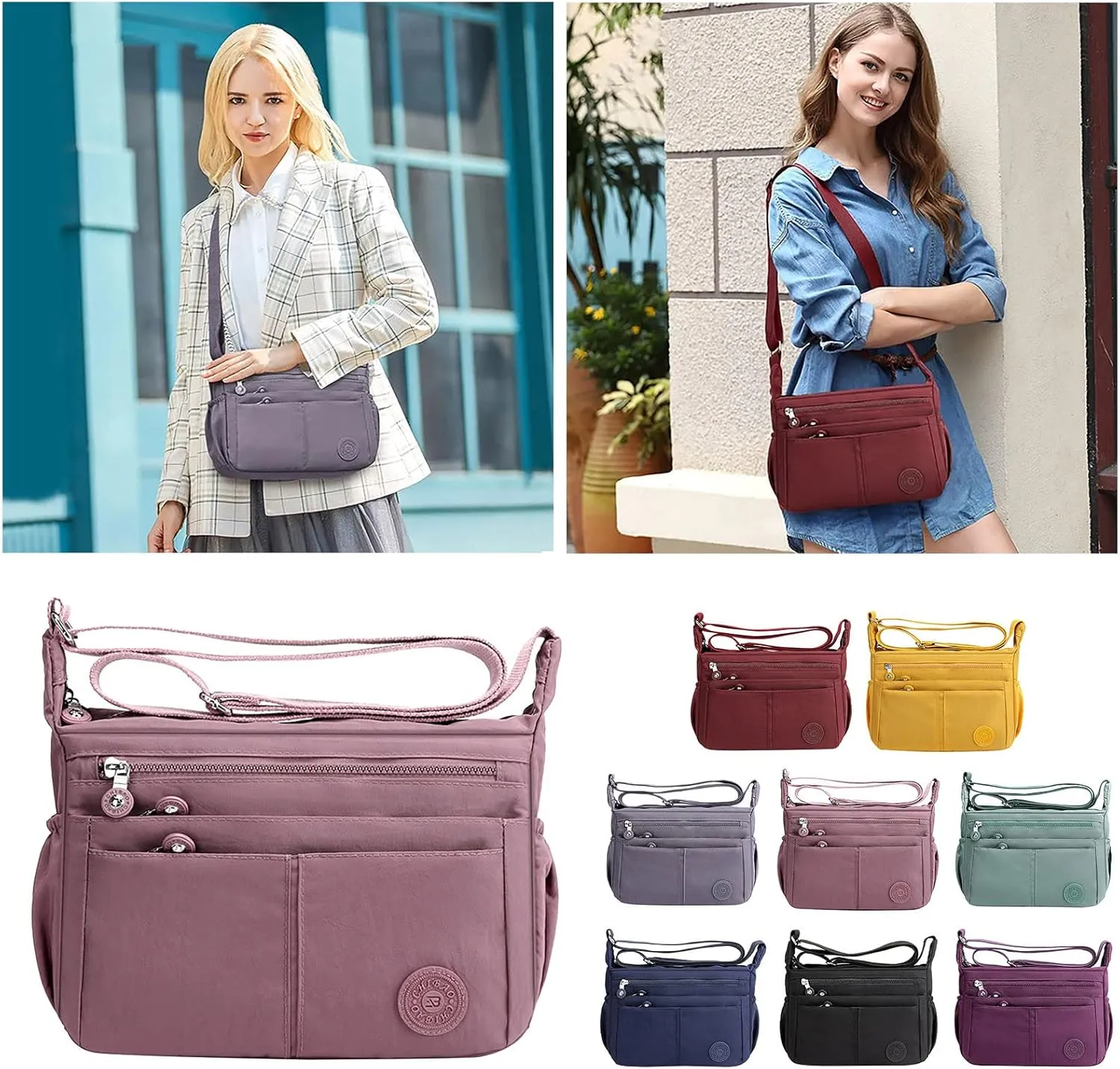 Purses for Women 2025 Nylon Cloth Bag One Shoulder Bag Lightweight Tote Large Capacity Pockets Large