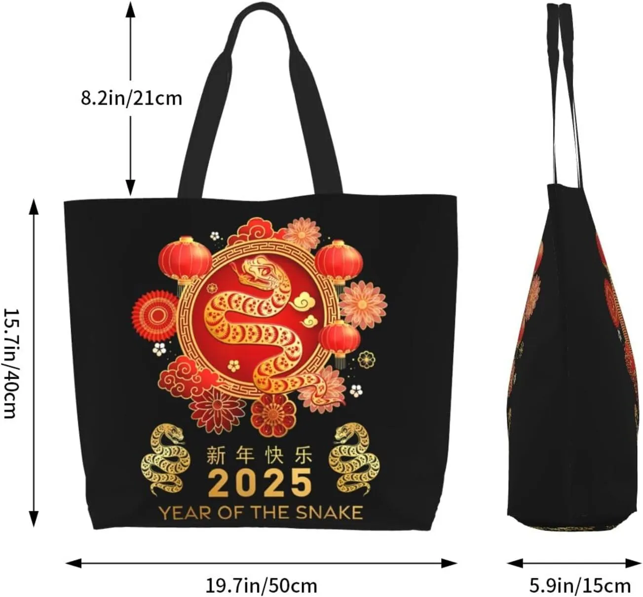 Red Pinks Candy Cane Swirling Women's Tote Bag Large Capacity Single Shoulder Bags Handbag for Shopping Work