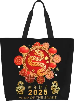 Red Pinks Candy Cane Swirling Women's Tote Bag Large Capacity Single Shoulder Bags Handbag for Shopping Work