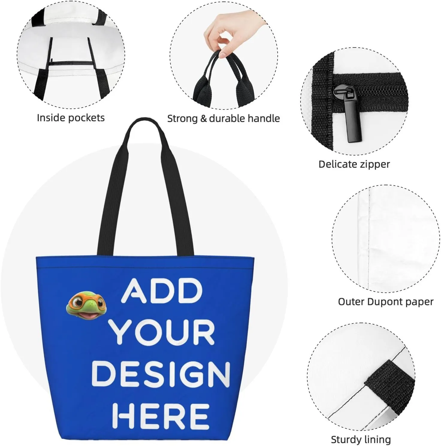 Reusable Shopping Tote Bag Women Casual Shoulder Handbag Multipurpose Portable Grocery Storage Bags