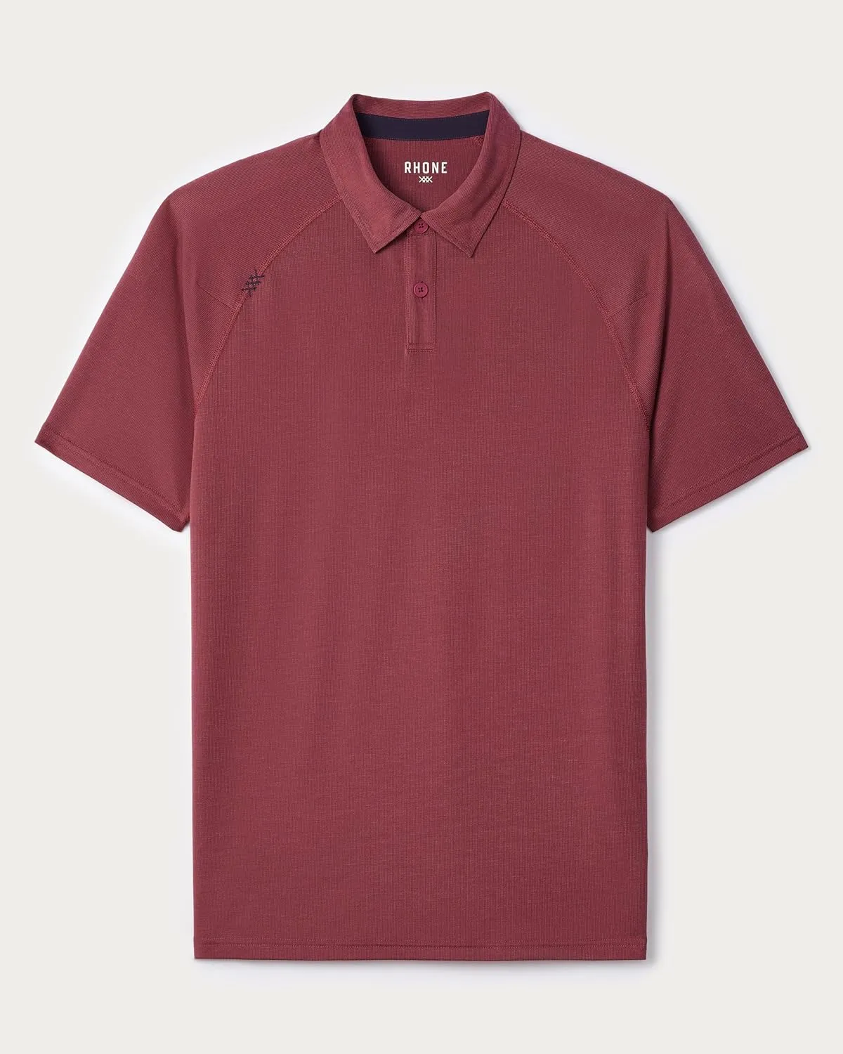 Rhone Delta Pique Mens Polo, Golf Shirts for Men, Anti Odor, Moisture Wicking Lightweight Polo Shirts