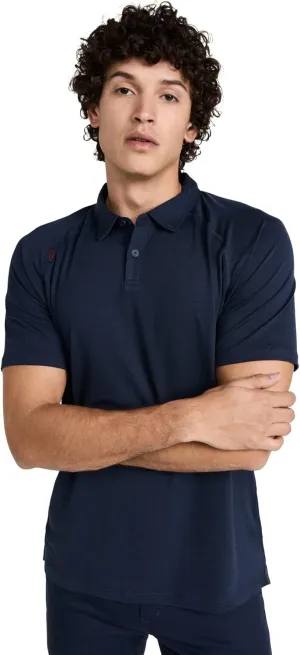 Rhone Delta Pique Mens Polo, Golf Shirts for Men, Anti Odor, Moisture Wicking Lightweight Polo Shirts