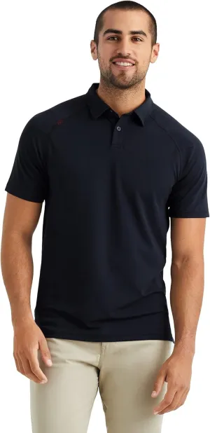 Rhone Delta Pique Mens Polo, Golf Shirts for Men, Anti Odor, Moisture Wicking Lightweight Polo Shirts