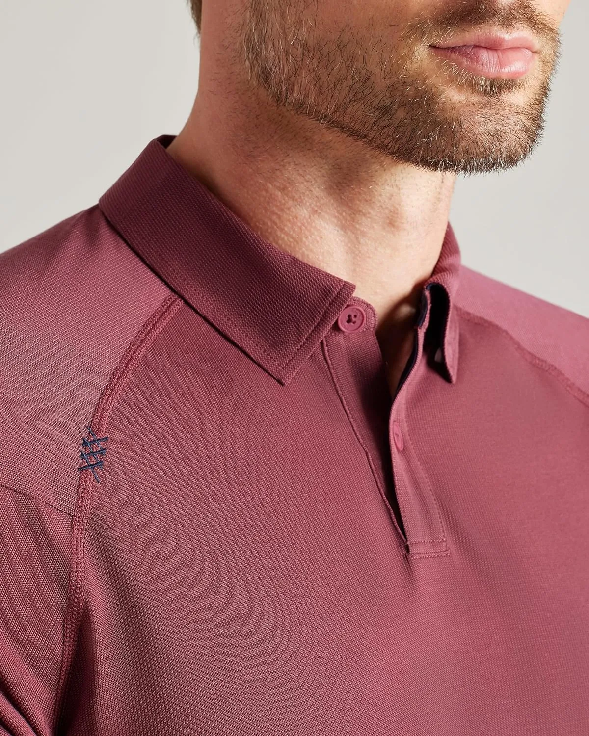 Rhone Delta Pique Mens Polo, Golf Shirts for Men, Anti Odor, Moisture Wicking Lightweight Polo Shirts