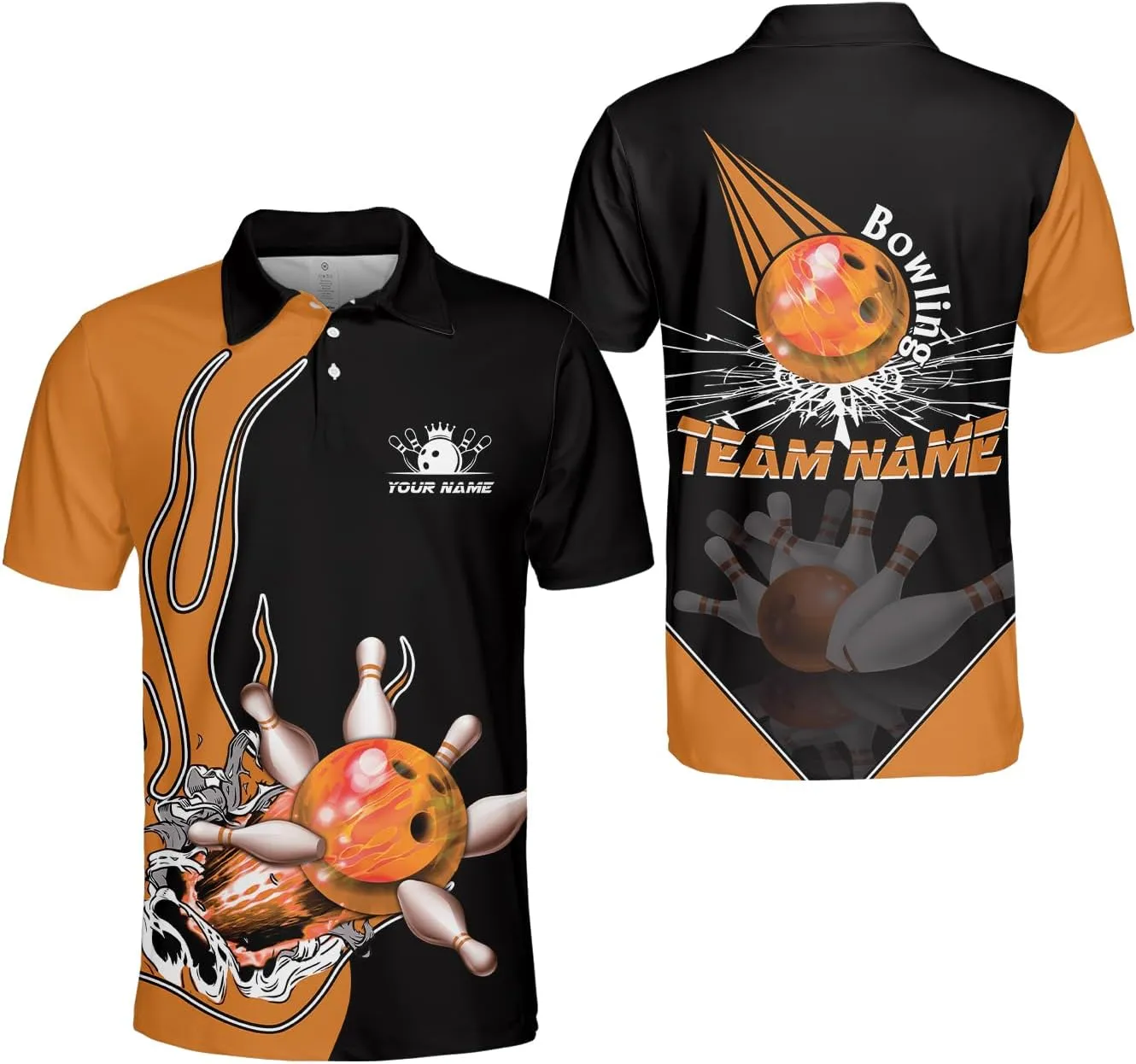 Royal Fight Personalized Bowling Polo Shirts 3D Custom Bowling Polo Shirt Bowling Shirts for Team Gift for Bowling Lover